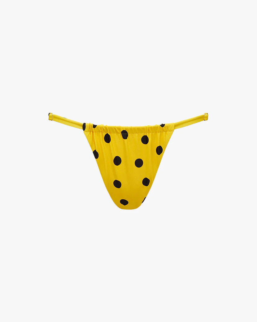 Adjustable Ruched Oversized Polka Dot Bikini Bottom | We Wore What