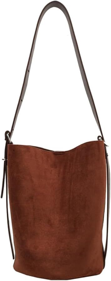 Hobo Bags for Women Vegan Leather Handbag Suede Hobo Bags Bucket Shoulder Bag Purse Tote Handbag ... | Amazon (US)