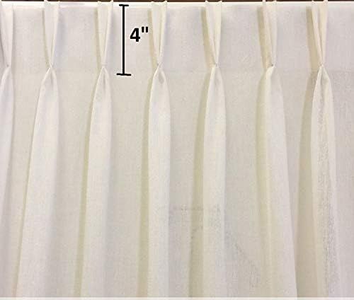 Add Pinch Pleat to Our Custom Made Curtain (100" Wide 1 Panel Double Pinch Pleat 4" high) | Amazon (US)