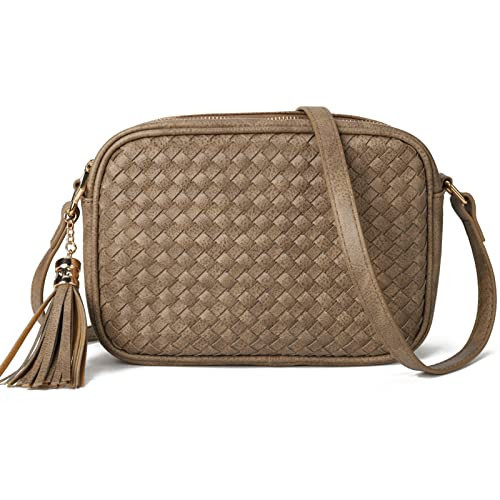 AFKOMST Woven Crossbody Bag, Spring and Summer Purse for Women, Small Boho Bag Cross Body with Ro... | Amazon (US)