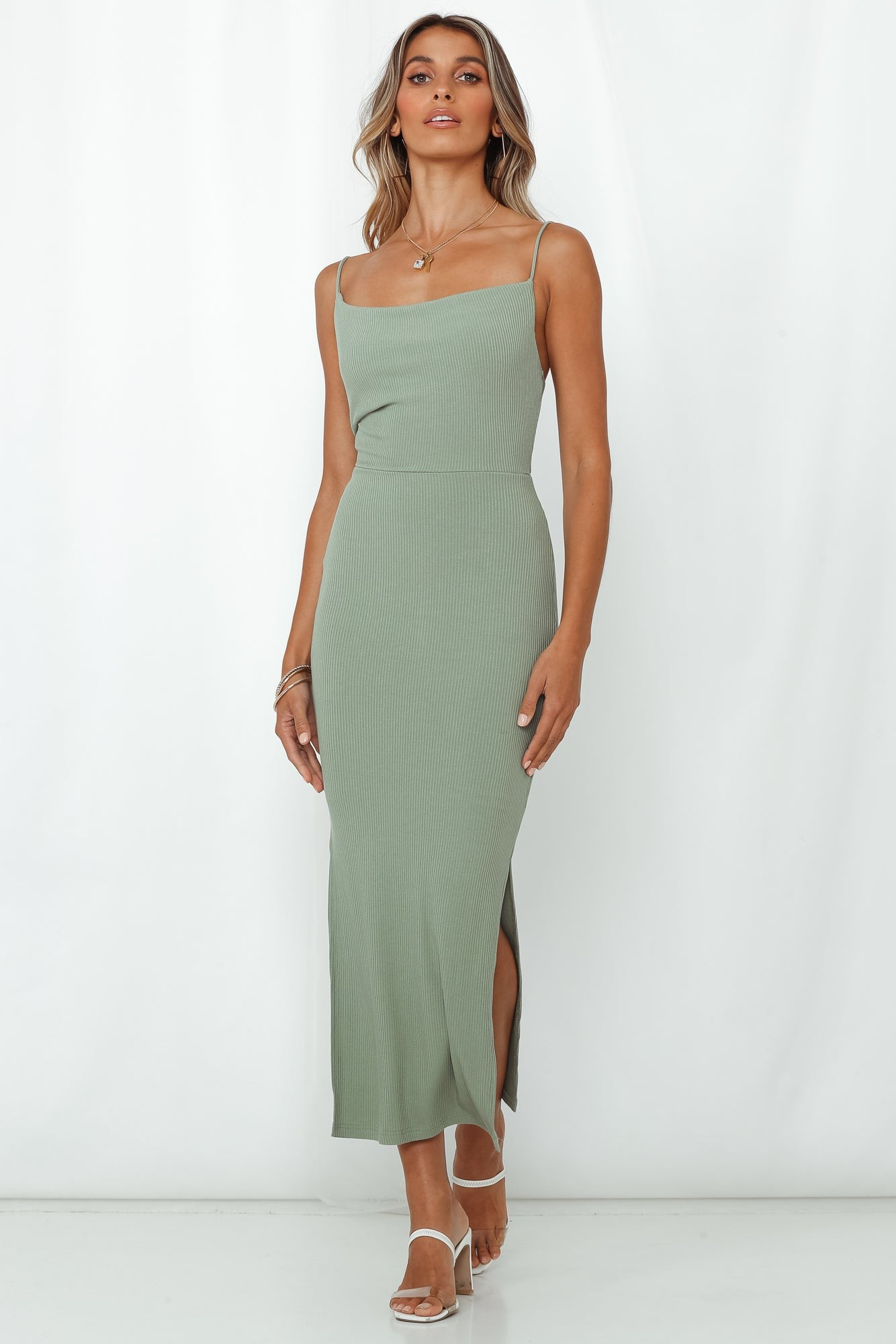 Rooftop Martinis For Two Midi Dress Sage | Hello Molly (AU)