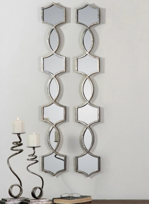Uttermost Vizela Metal Mirrors Set of 2, Silver | Ashley Homestore