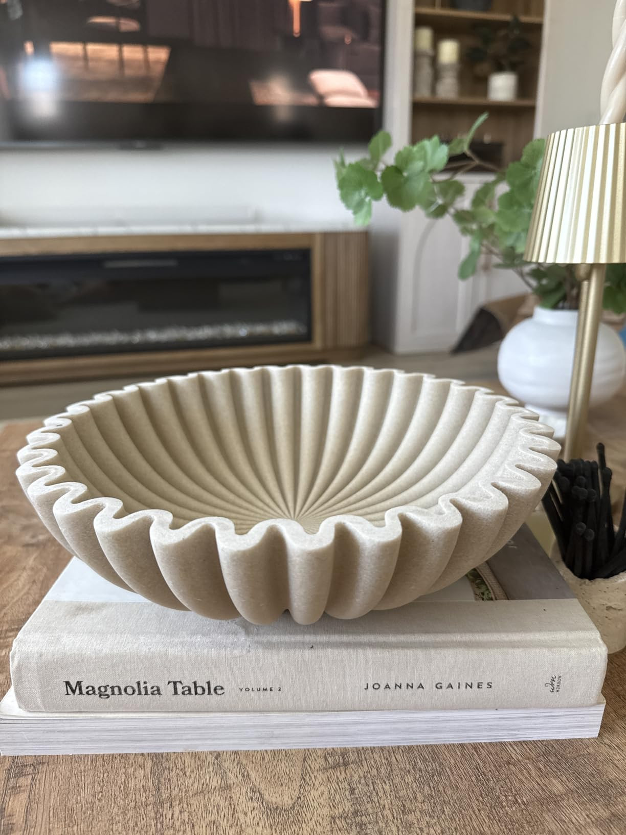 Large Decorative Bowl, Modern Handicraft Bowls for Home Decor, Decorative Fruit Bowl for Kitchen ... | Amazon (US)