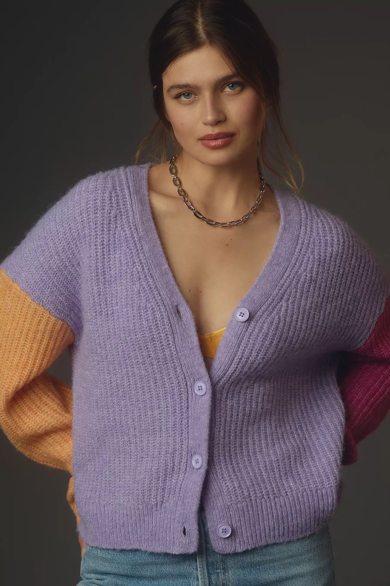 Sundry Colorblock Cardigan Sweater | Anthropologie (US)