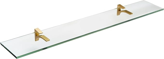 Spancraft Glass Cardinal Glass Shelf, Brushed Bronze, 8 x 27 | Amazon (US)