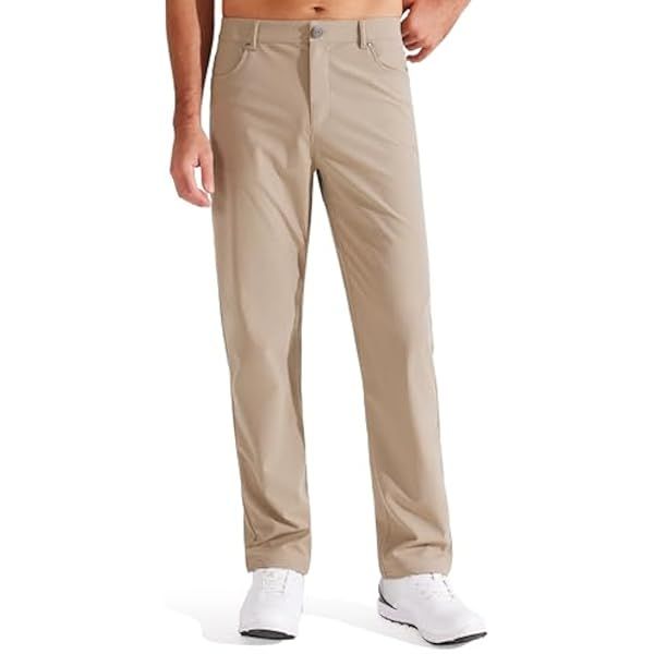 Libin Men's Golf Pants Classic Fit Flat Front Work Dress Pants 29" 31" 33" Stretch Casual Pants Ligh | Amazon (US)