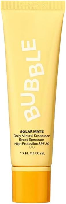 Bubble Skincare Solar Mate Mineral Face Sunscreen Broad Spectrum SPF 40 - Zinc Oxide Sunscreen wi... | Amazon (US)