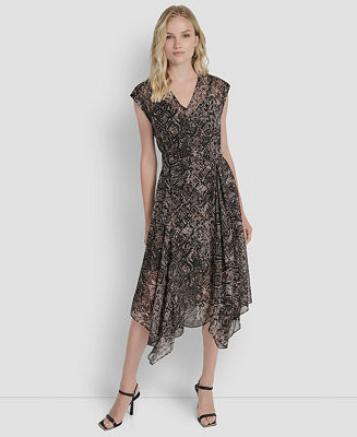 Petite Sleeveless V-Neck Dress | Macy's