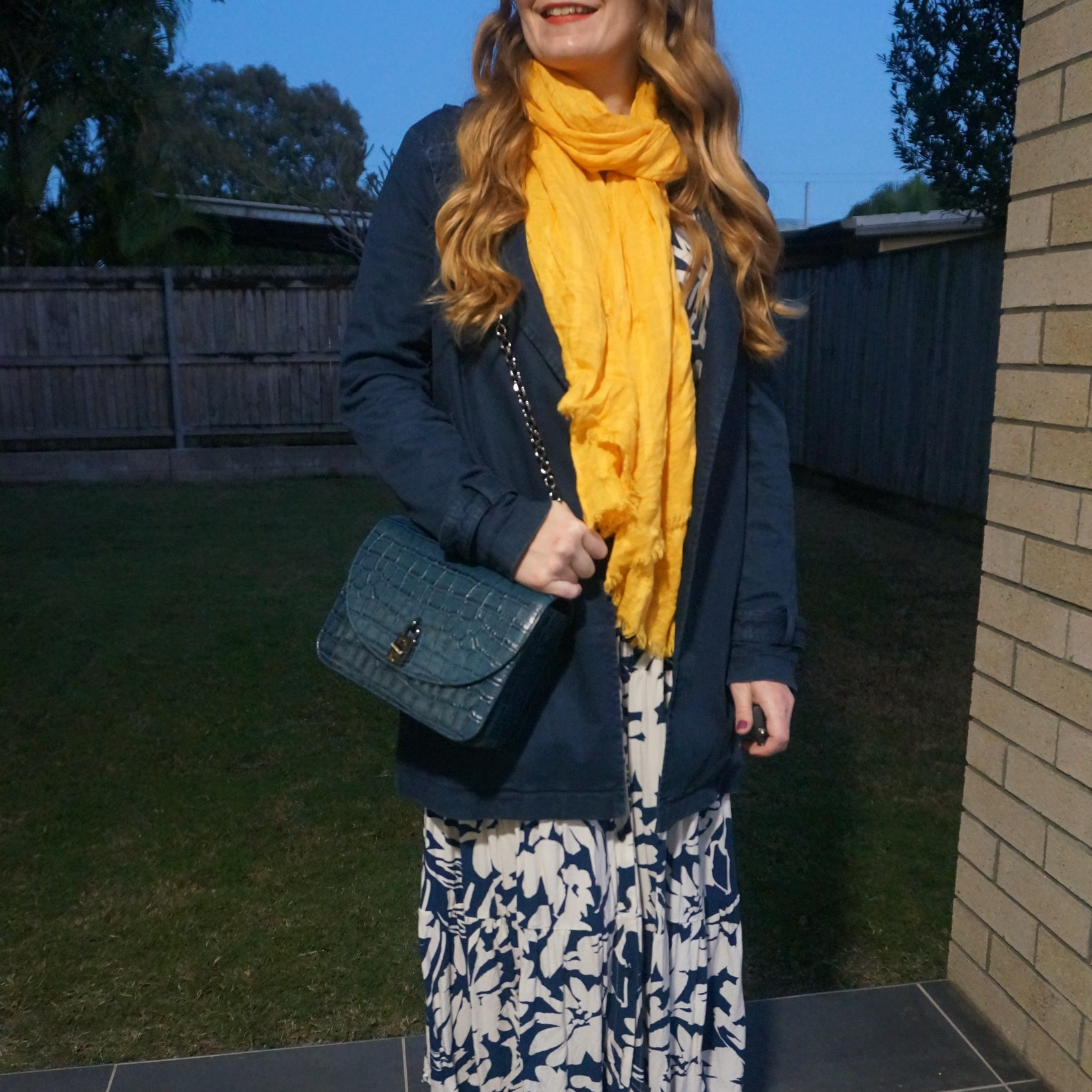 Navy coat, yellow scarf, navy and white printed Salty Crush maxi dress and Rebecca Minkoff Love Too bag 💙

#LTKbag #LTKworkwear #LTKwinter