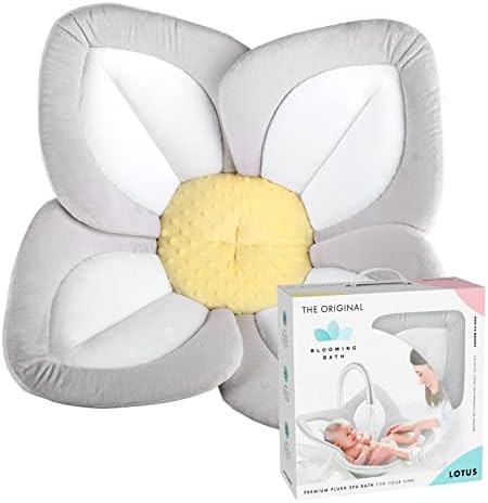 Amazon.com: Blooming Bath Lotus Bath Seat - Plush Minky Baby Sink Bathtub - The Original Washer-S... | Amazon (US)