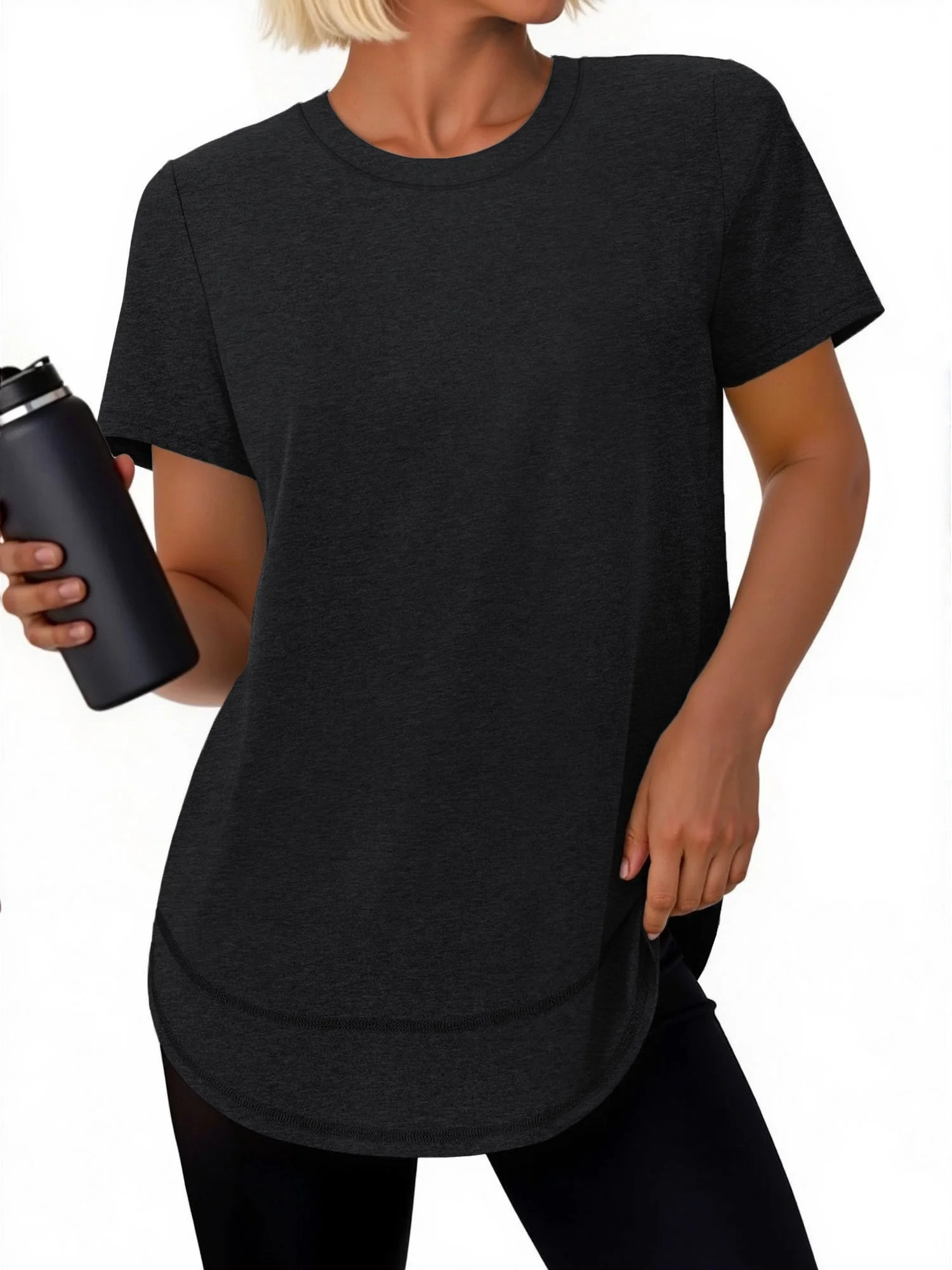 Rosvigor Womens Workout Tops Short Sleeve Tee Shirts Quick Dry Athletic Shirts Women Loose Gym Ru... | Walmart (US)