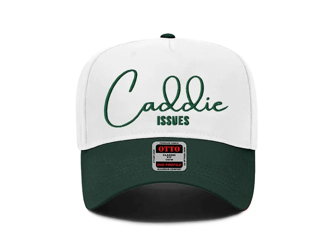 Caddie Issues Golf Hat: Two-Tone Green Snapback, Golf Hat, Golf Lover Gift, Funny Caddy Hat, Golf... | Etsy (US)
