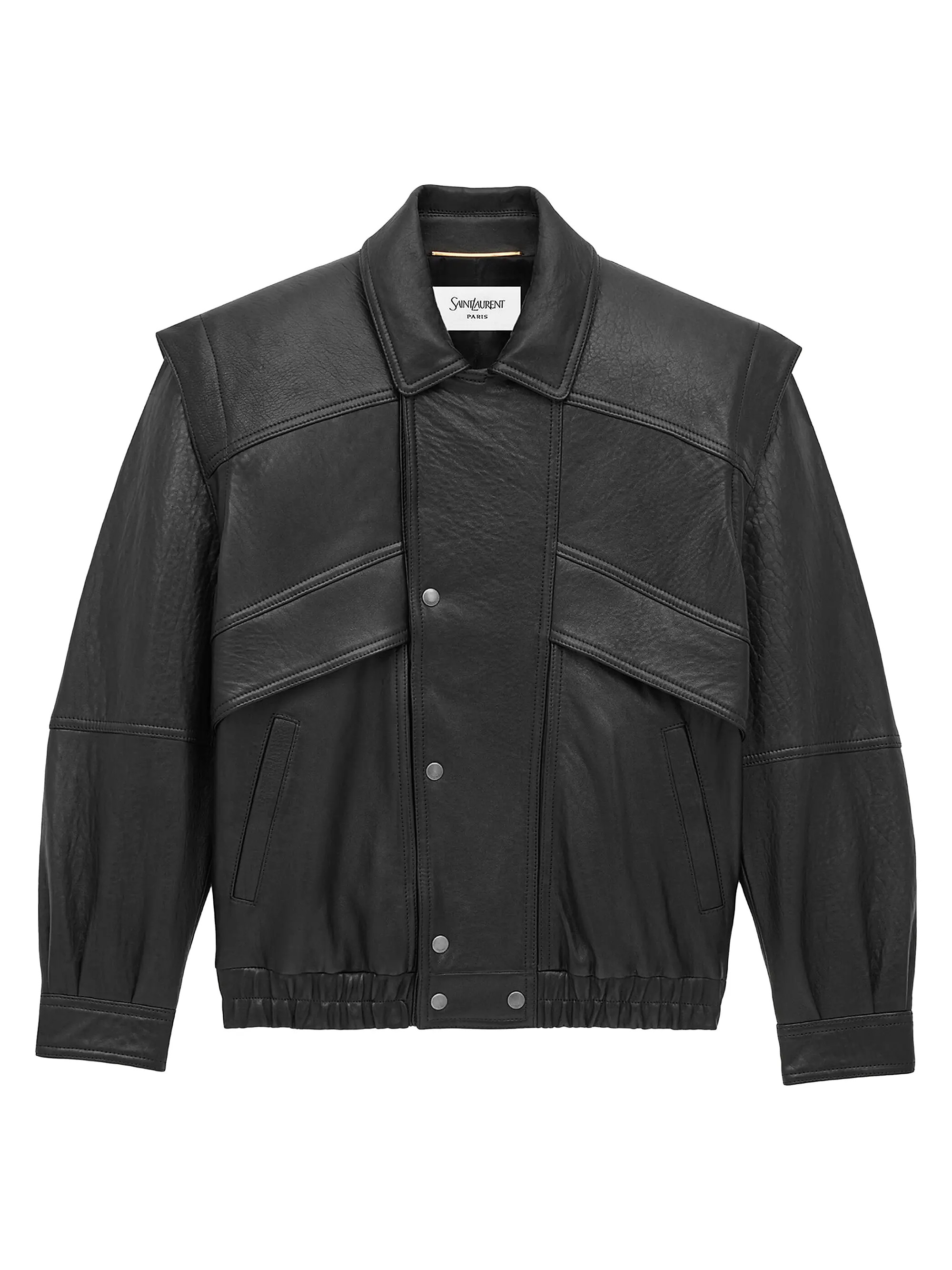 Bomber Jacket in Bubbled Lambskin Leather | Saks Fifth Avenue