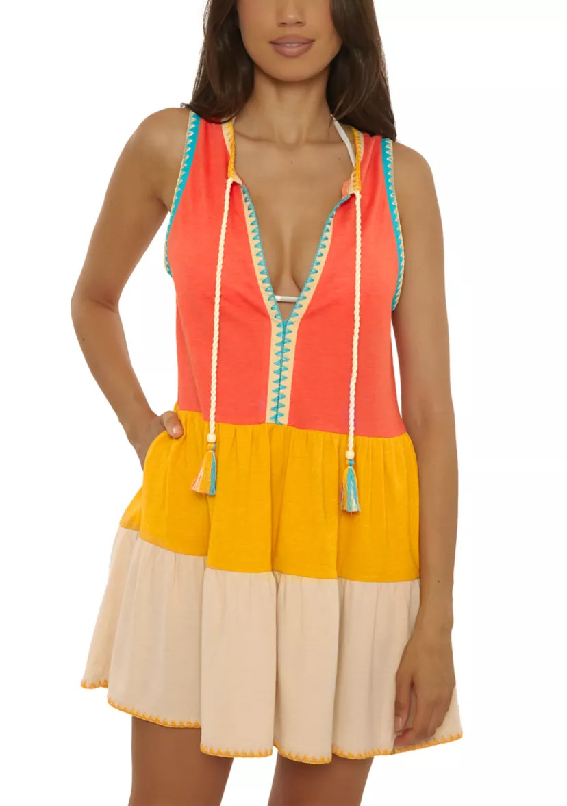Lagos Tiered Color Block Dress | Belk