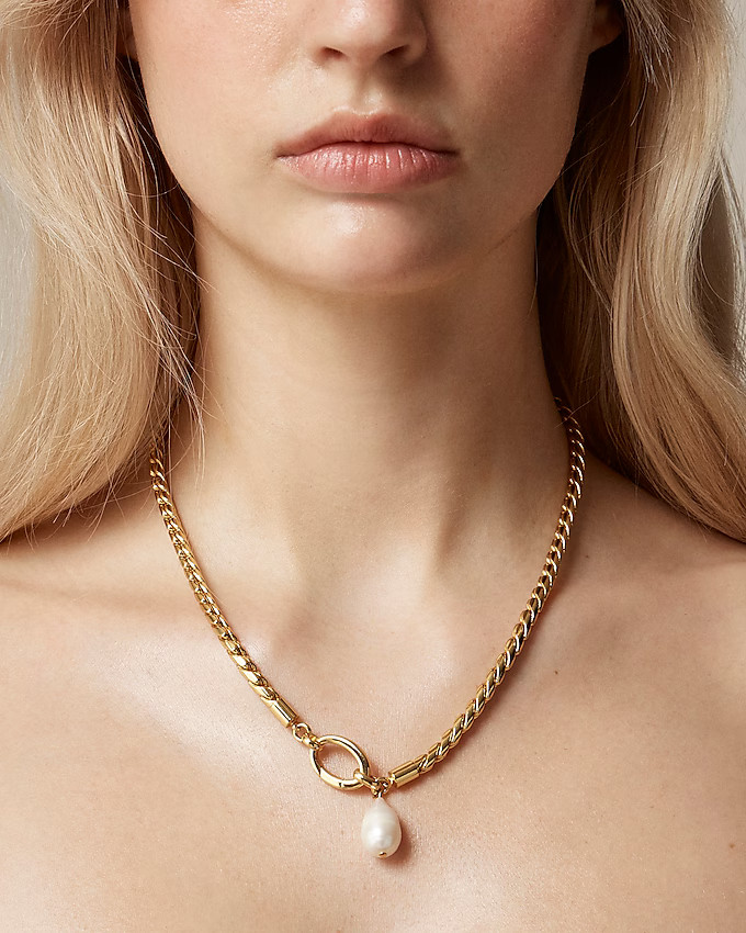 Rope chain freshwater pearl necklace | J. Crew US