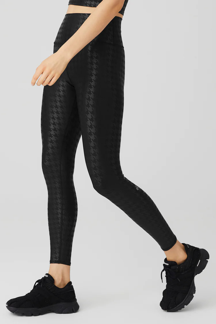 Airlift High-Waist Glimmer Houndstooth Legging | Alo Yoga (US)