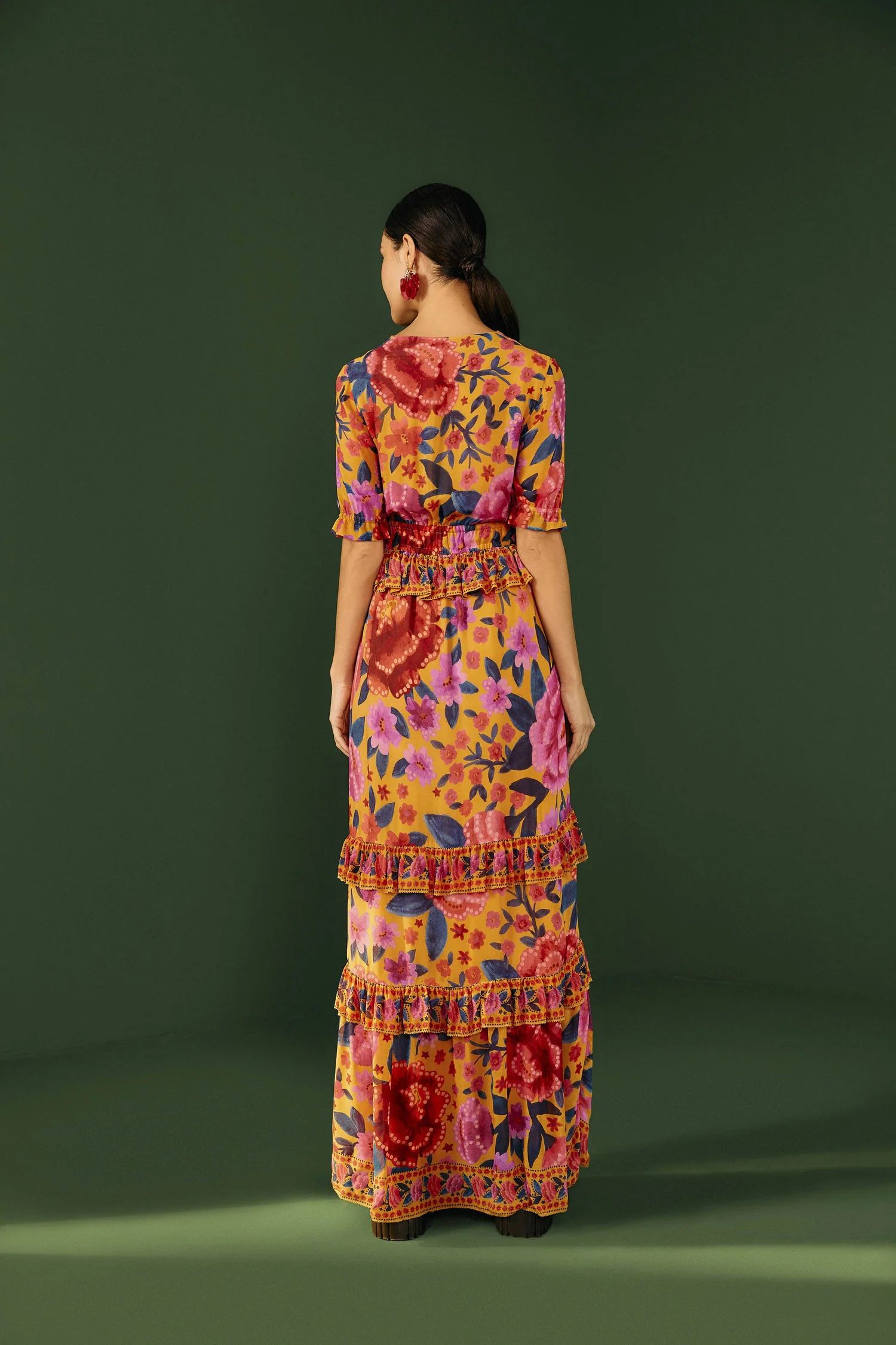 Yellow Floral Dream Maxi Dress | FarmRio