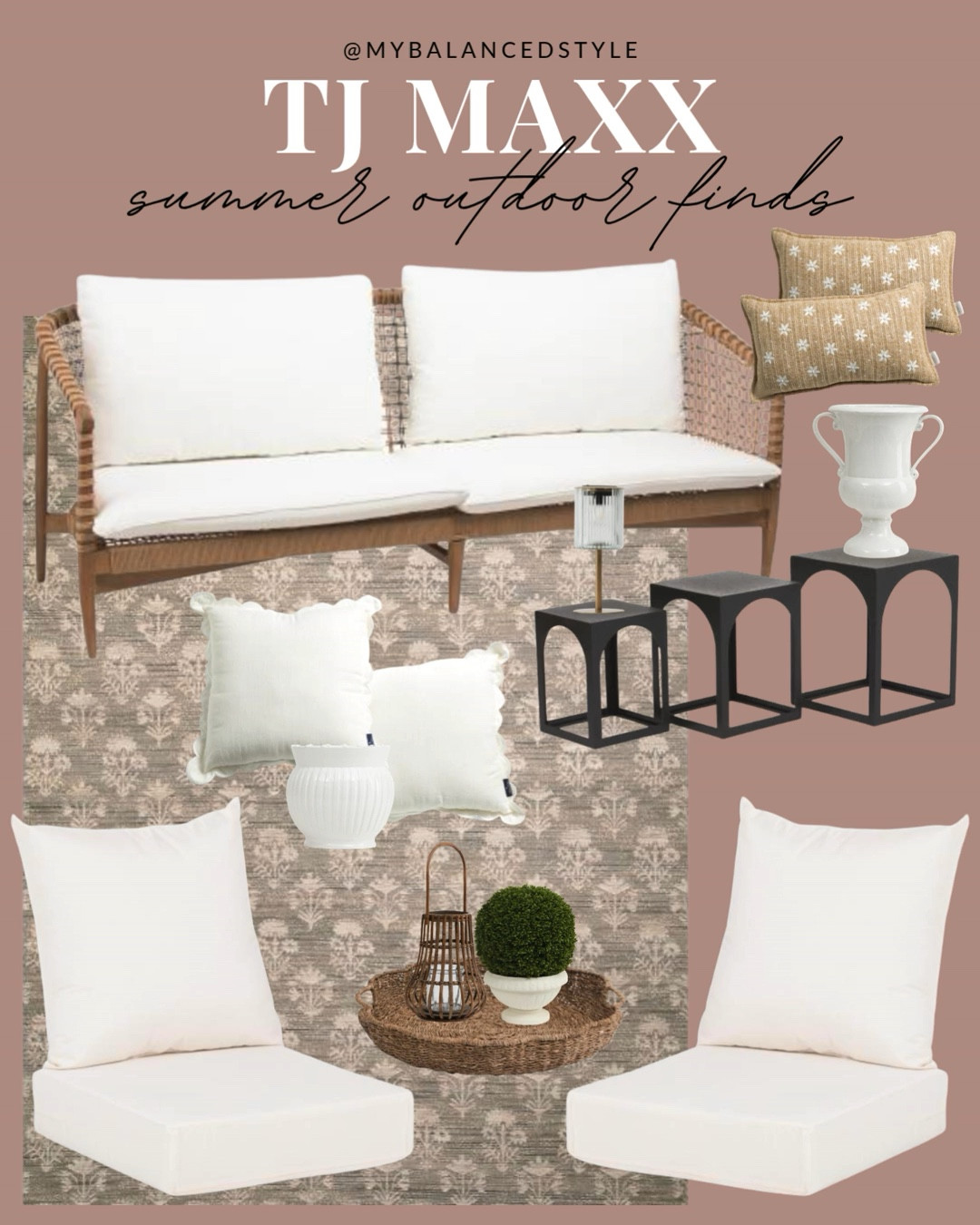 Tj Maxx summer outdoor finds

outdoor patio decor ideas
string lights and lanterns
poolside lounge essentials
summer porch styling
outdoor dining accessories
backyard entertaining decor
fire pit seating ideas
coastal outdoor accents
garden party decorations

#LTKSeasonal #LTKSaleAlert