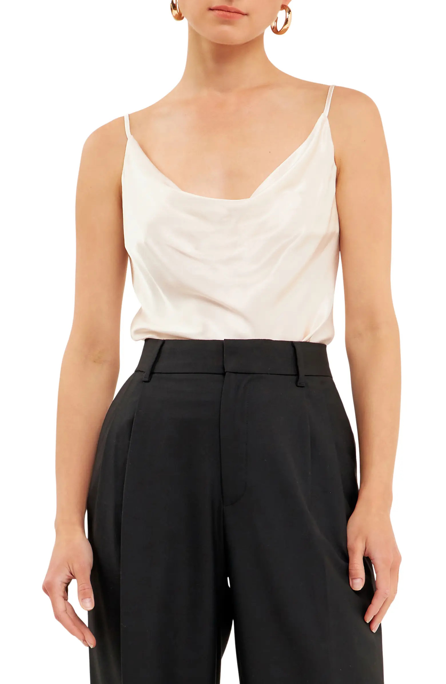Grey Lab Cowl Neck Satin Camisole | Nordstrom | Nordstrom