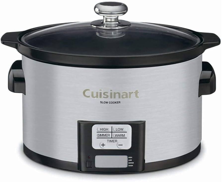 Cuisinart PSC-350 3-1/2-Quart Programmable Slow Cooker, Silver, 9-1/2 in H x 9.1 in W x 12.67 in ... | Amazon (US)