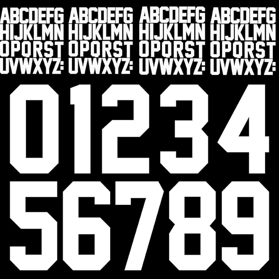 8 Inch Vinyl Iron on Numbers and 2 inch Iron on Letters Heat Transfer Numbers for Jerseys Clothin... | Amazon (US)