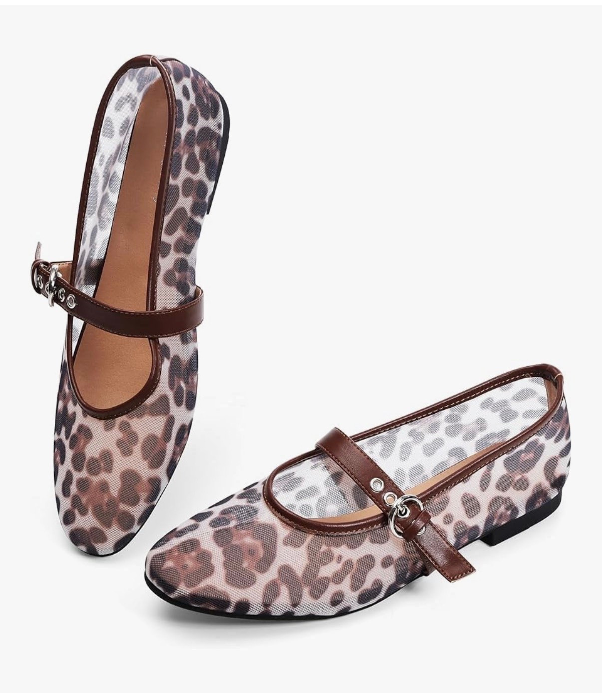 Leopard Flats for Women Mesh Ballet Flats Mary Jane Animal Print Shoes Slip On Casual Breathable Ballerina Flats

#LTKMothersDay #LTKootd #LTKSaleAlert