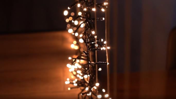Lumineo 768 LED Warm White Christmas Cluster Lights Set, Green Wire 19.5 Ft | Amazon (US)