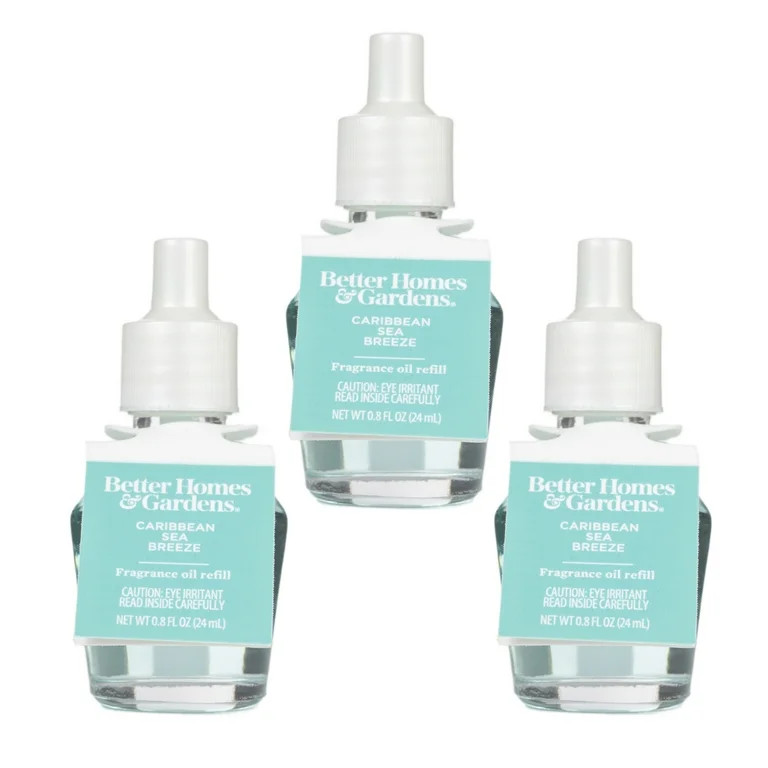 Caribbean Sea Breeze Fragrance Oil Refill, Better Homes & Gardens, 24 ml, 3-Pack | Walmart (US)
