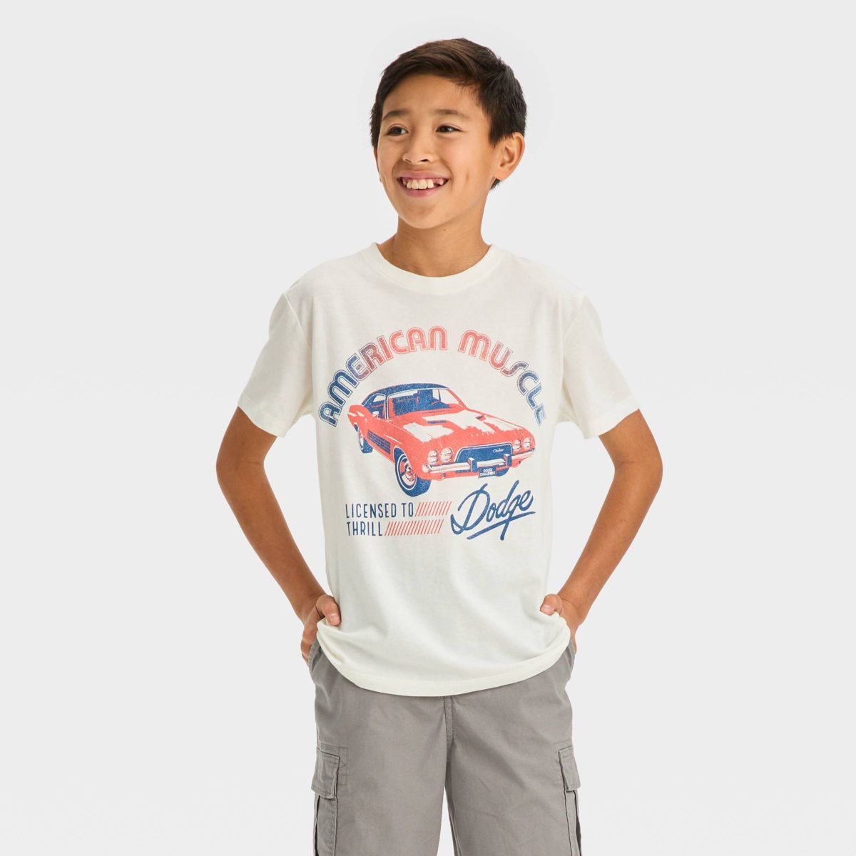 Boys' Short Sleeve Graphic T-Shirt 'American Muscle' - art class™ White M | Target