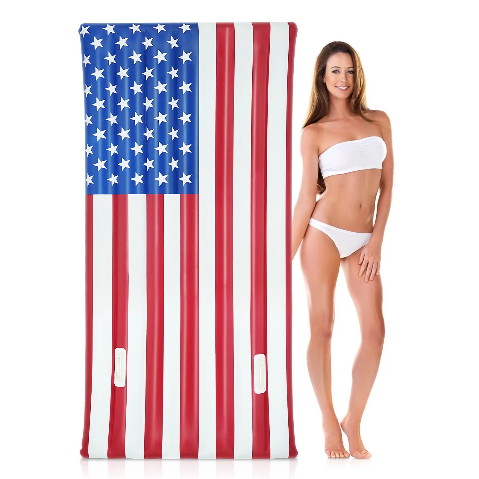 6Ft Inflatable American Flag Pool Floats, Water Fun Floaty, Summer Swim Pool Raft Lounge Beach Fl... | Walmart (US)