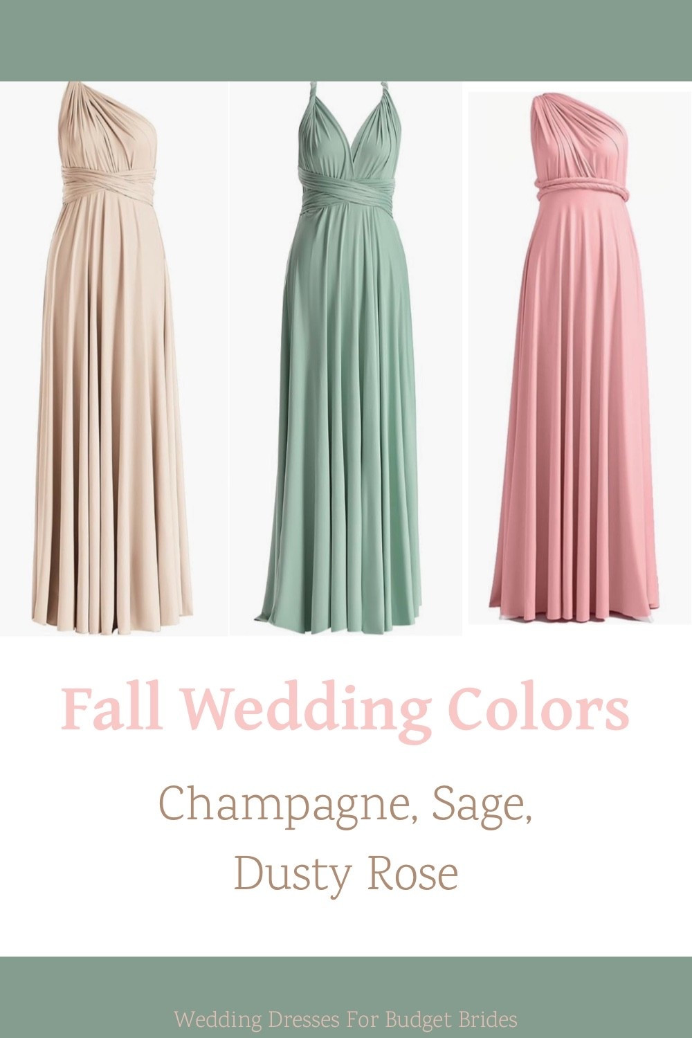 Amazon infinity bridesmaid dresses regular & plus sizes.

Fall wedding color palette; champagne, sage, and dusty rose.

#LTKWedding #LTKPlusSize #LTKSeasonal