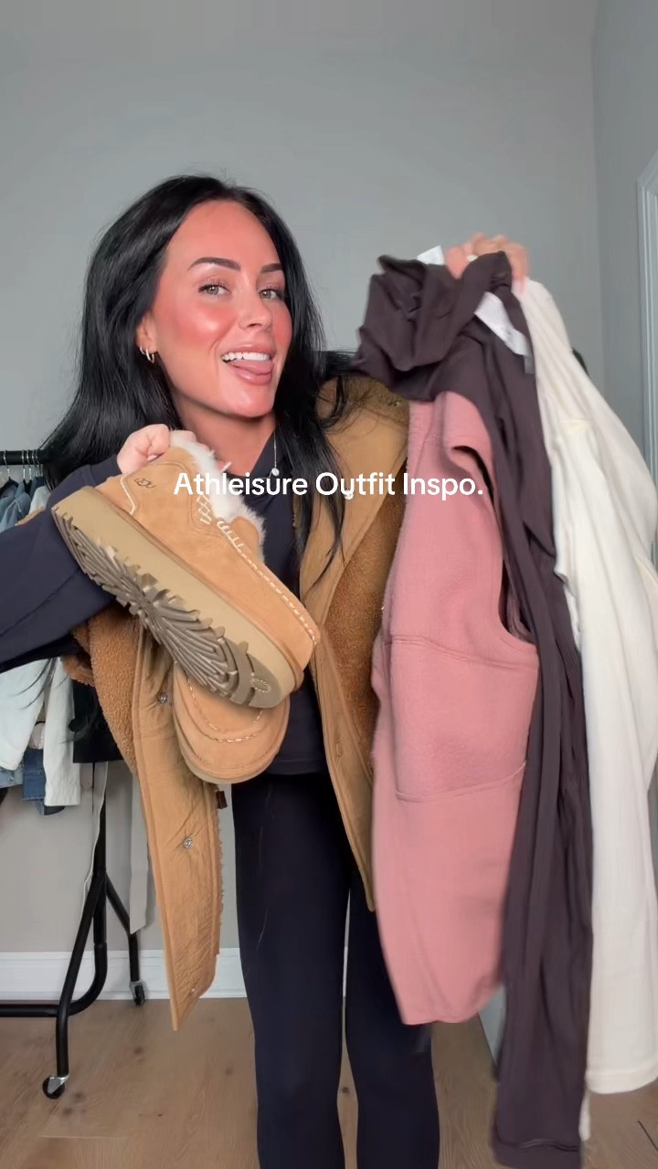 Athleisure Outfit Inspo 🩷 I will have my outfit + sizing details on my LTK in the “outfit inspo” section! 

My sizing 5’7, 145lbs, 32dd
Outfit 1- I’m wearing size small tops, size 4 leggings
Outfit 2- I’m wearing size small vest, size 6 long sleeve, size 4 leggings 

#LTKCyberWeek #LTKActive #LTKootd