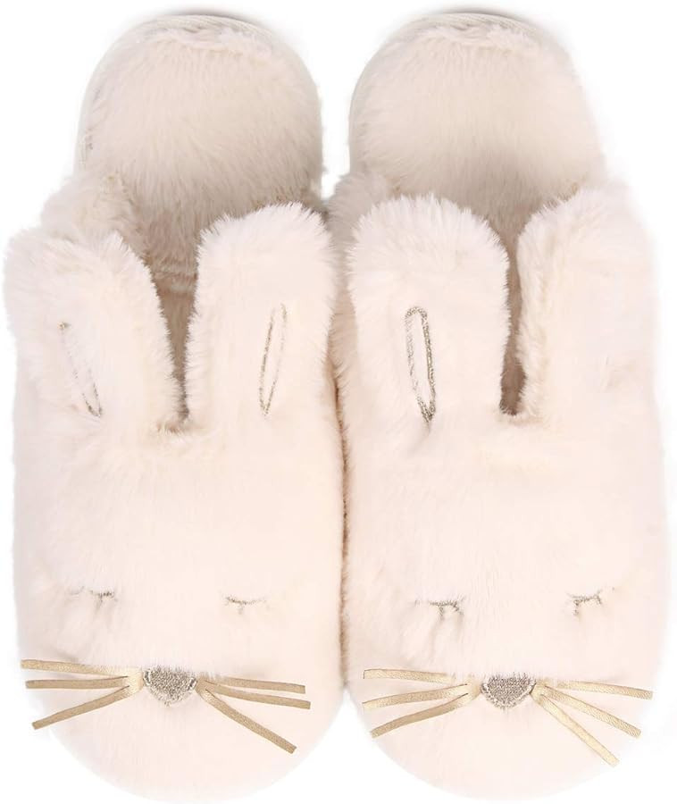 Caramella Bubble Bunny Slippers for Women Fuzzy Cute Animal Memory Foam Indoor House Slippers Eas... | Amazon (US)