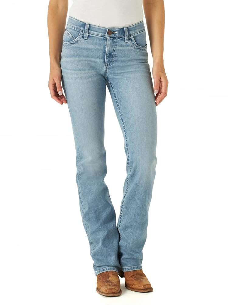 Wrangler Women's Willow Mid Rise Performance Waist Boot Cut Ultimate Riding Jean | Amazon (US)