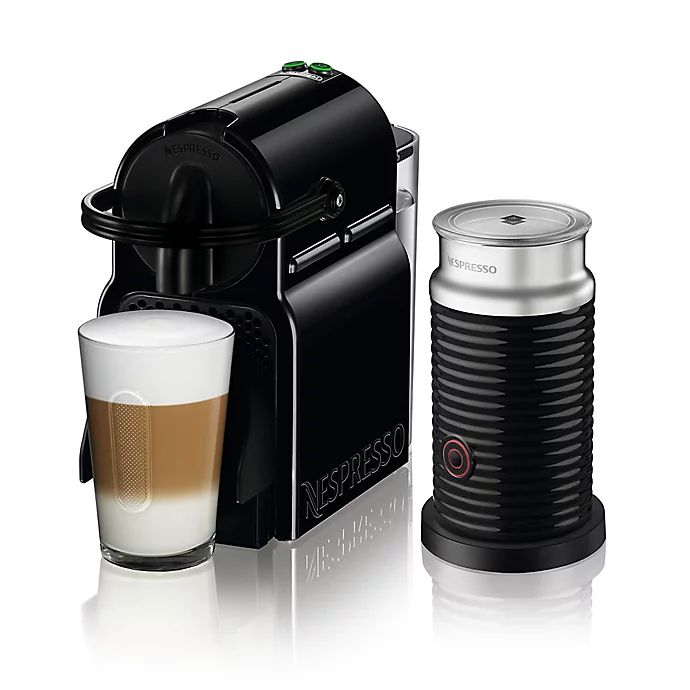 Nespresso® by De'longhi Inissia Espresso Maker Bundle with Aeroccino Frother in Black | Bed Bath & Beyond