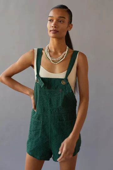 UO Sadie Linen Shortall Overall | Urban Outfitters (US and RoW)