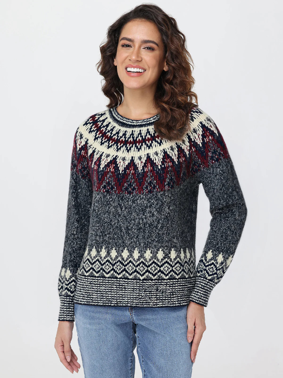89th & Madison Fair Isle Crewneck Sweater | 89th + Madison