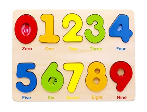 Aile Wooden Preschool Learning Number Puzzles Toys for Kids Age 2-4， Educational Toys | Amazon (US)