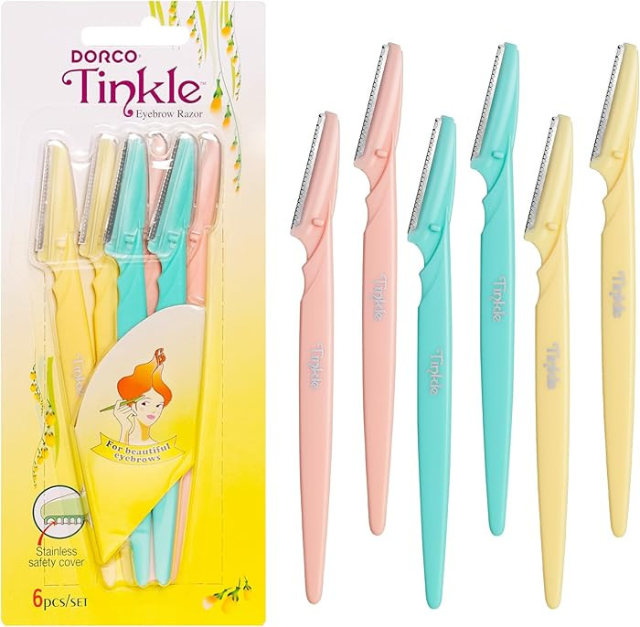 Tinkle Dermaplaning Tool 6ct, Dermaplane Razor for Women, Safe and Easy Peach Fuzz Remover, Eyebr... | Amazon (US)