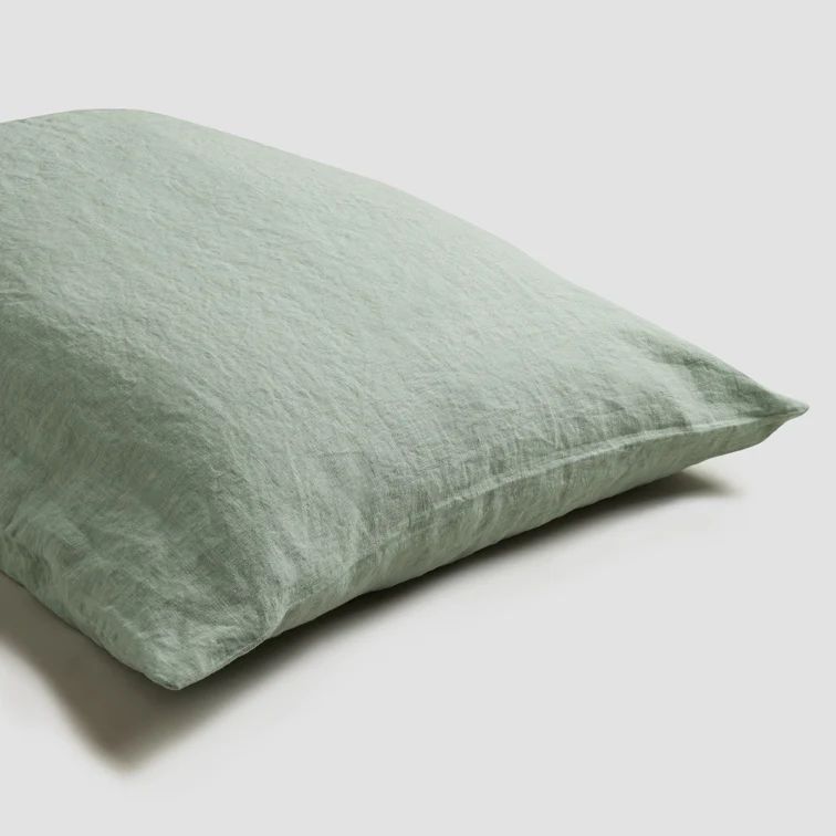 Sage Green Linen Pillowcases (Pair) | Piglet