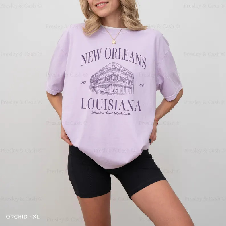 Custom New Orleans Bachelorette Shirt NOLA Bachelorette Shirts Bach Merch Logo Tee Bride Cocktail... | Etsy (US)