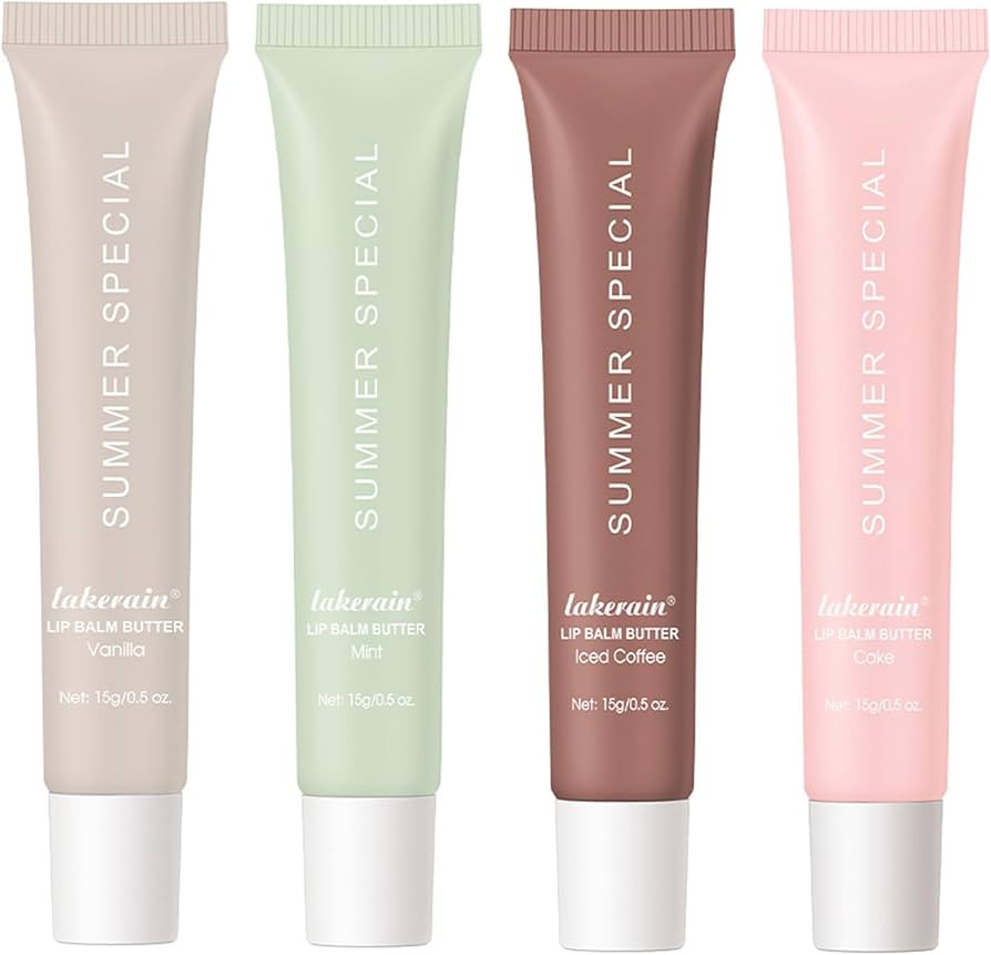 4PCS Summer Special Lip Butter Balm, Hydrating, Nourishing & Softening Lip Care with Natural Oils... | Amazon (US)