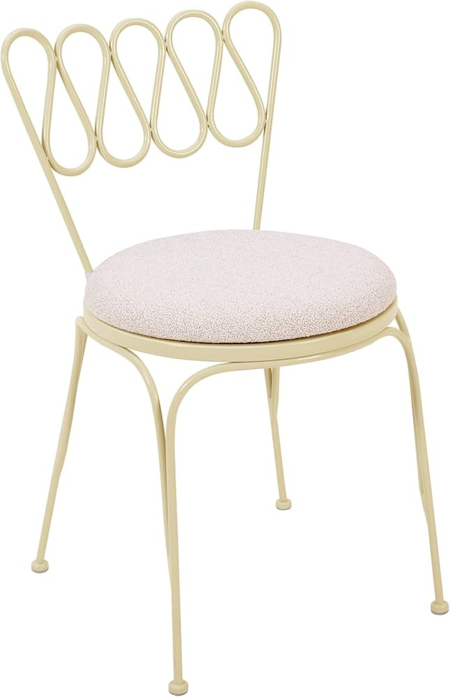 Tov Furniture Erica Cream Wrought Iron Outdoor Chair | Amazon (US)