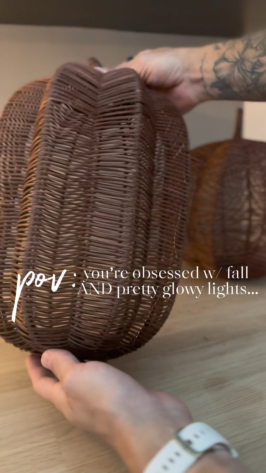 I LOVE ANYTHING THAT LIGHTS UP 🙈✨🎃🍂 how freaking CUTE are these rattan pumpkins for fall!?!? $30 each // two sizes! 

Target finds / threshold / home decor / cozy vibes / pre lit decor / pumpkins / Holley Gabrielle / neutrals / cozy 

#LTKHome #LTKVideo #LTKSeasonal