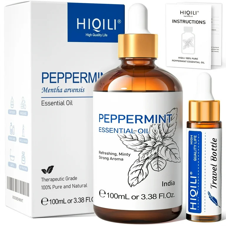 HIQILI Peppermint Oil for Diffuser Skin Hair Massage, Essential Oil for Muscle Health Wellness-10... | Walmart (US)
