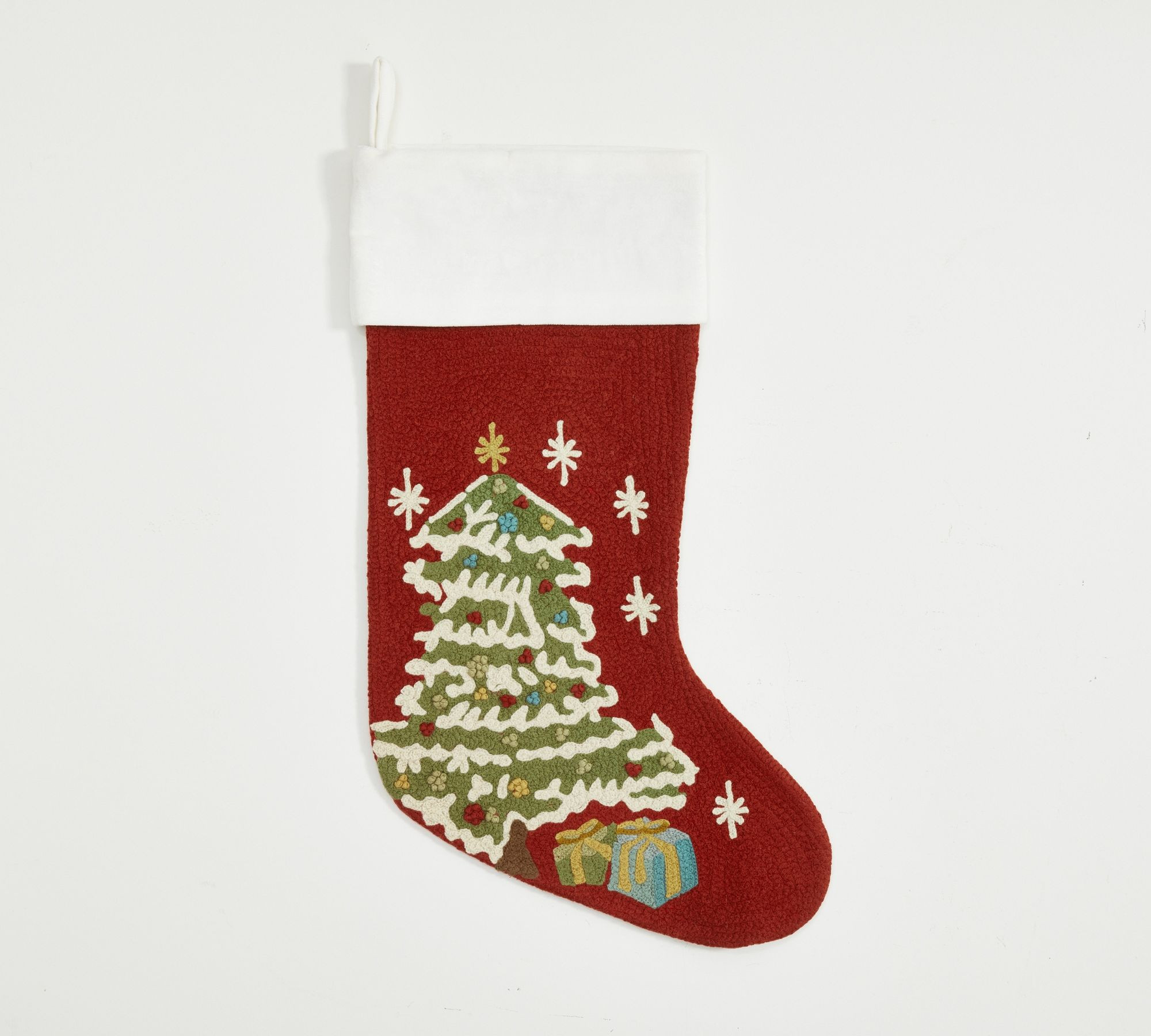 Holiday Icons Crewel Stockings | Pottery Barn (US)