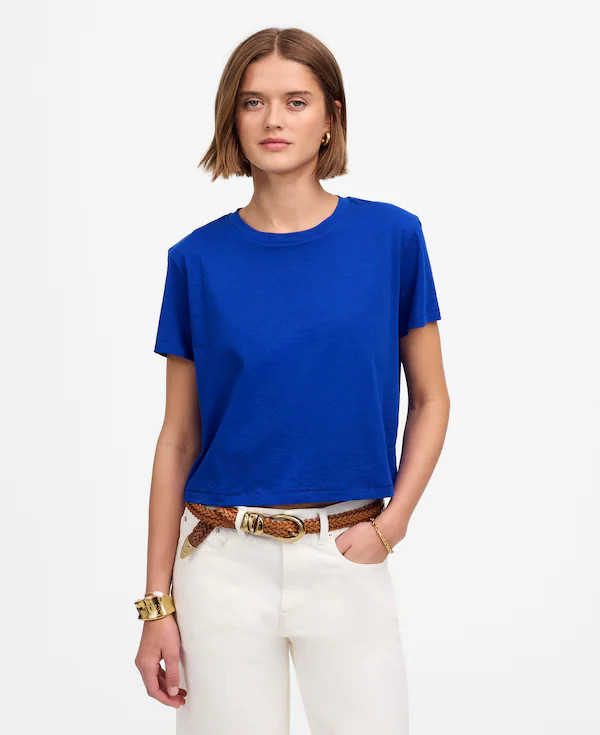 Slub Boxy-Crop Tee | Madewell | Madewell