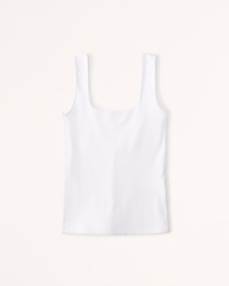 Cotton Seamless Fabric Squareneck Top | Abercrombie & Fitch (US)