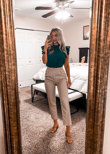 Fall teacher outfit must have! The cutest light weight work blouse and comfortable work pants. #teacheroutfit 

#LTKstyletip #LTKunder50 #LTKSeasonal