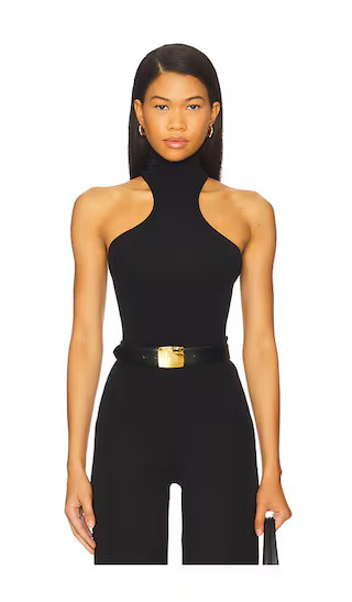 Ballet Racer Turtleneck Bodysuit in Black | Revolve Clothing (Global)